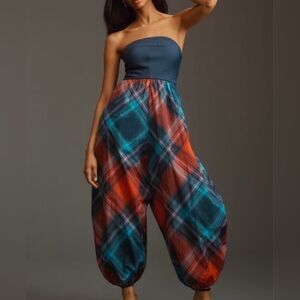 Anthropologie Maeve Gathered Balloon Jumpsuit